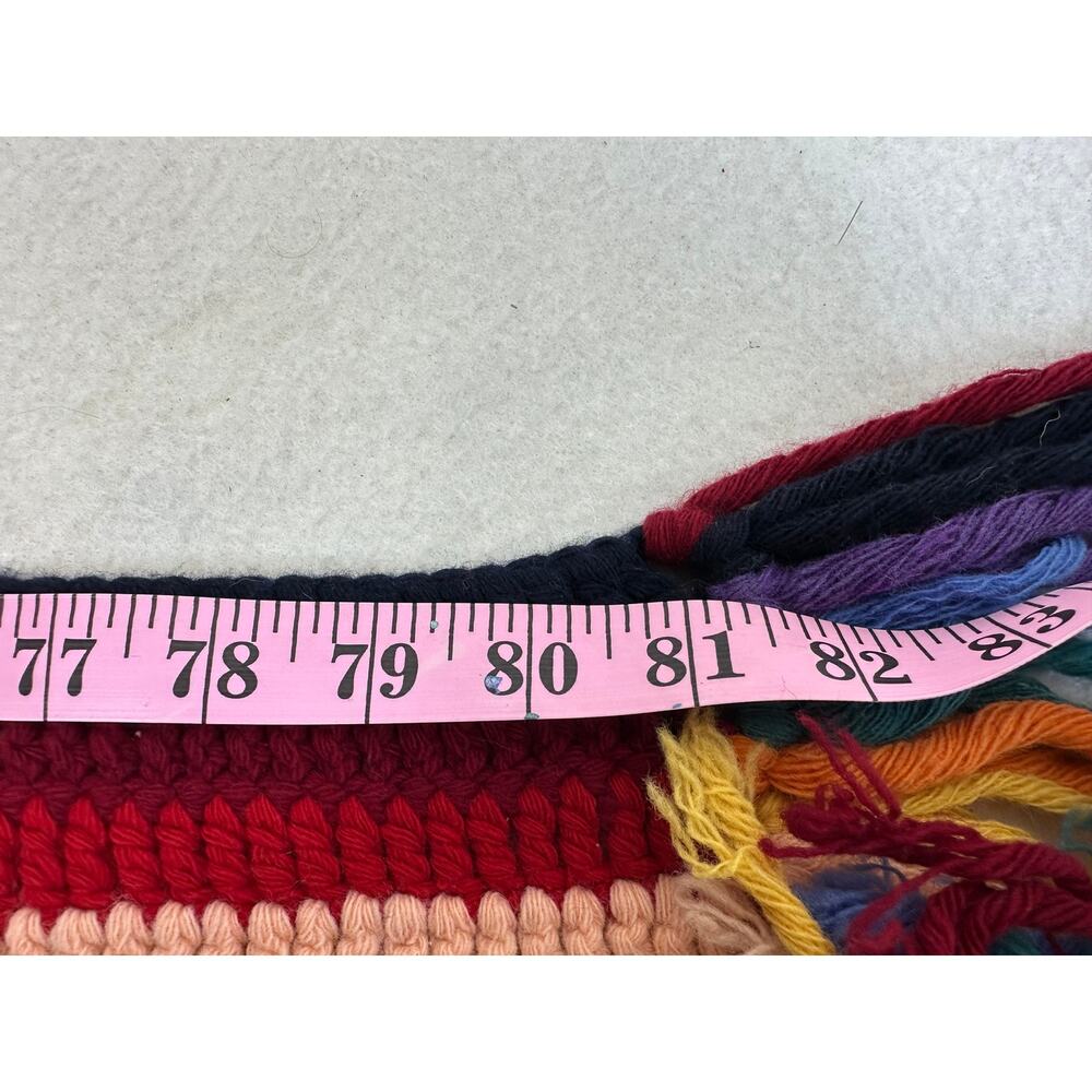 Marc Jacobs 100% Lambswool Rainbow Scarf Bold Casual Academia - Picture 7 of 7